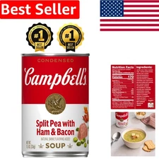 Savory Campbell's Split Pea Soup with Ham and Bacon - Easy Preparation, 11.5 oz