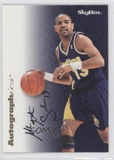 1996-97 Skybox Premium Autographics Black Ink Mark Jackson Auto d0u