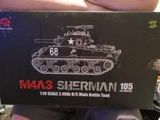 HengLong 1:16 2.4G TK7.0 M4A3 USA Sherman Infrared BB Shooting RTR RC Tank 3898