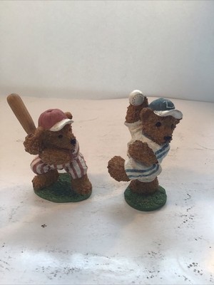 Home Interior Kuddles Korner Baseball Bears  Here s The Pitch  14006-99 Set Of 2