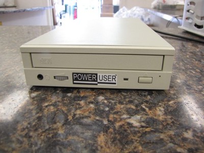 Vintage Unbranded External CD-ROM Drive W/Power Cord - IN19