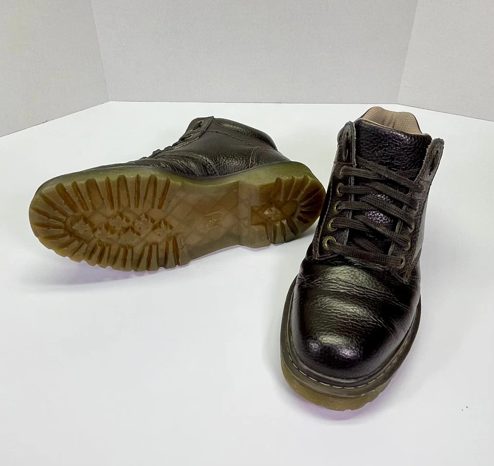 Dr. Martens Harrisfield Botines Cuero Guijarro Marrón Para Hombre EE. UU. 8 Foto 4 de 4