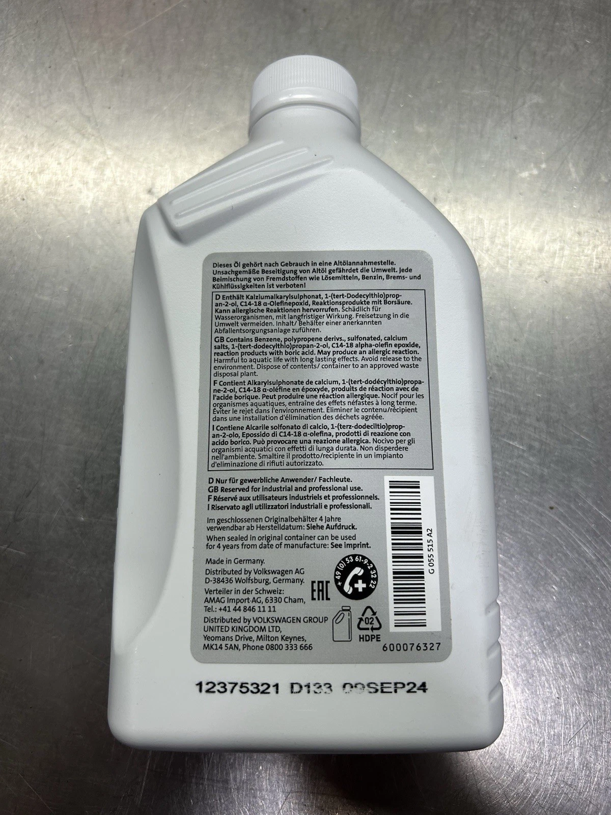 Genuine Volkswagen Gear Oil G-055-515-A2