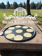 comal para tortillas Grande 24”in. Grueso Carbon Steel Made In USA 