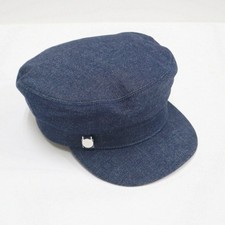 Hermes Casquette Deauville Denim Hat Navy Use...