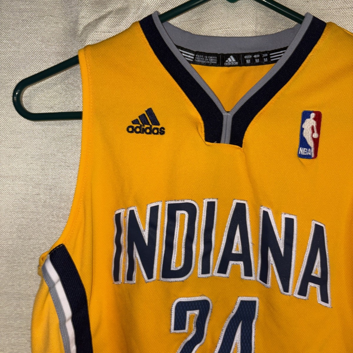Indiana Pacers Adidas NBA Jersey Paul George #24 Yellow Youth