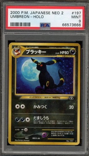 Pokemon Umbreon Neo 2 Japanese Holo Rare #197 PSA 9 Mint