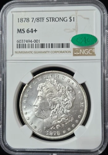 1878 7/8TF STRONG Morgan Dollar MS-64+ CAC COLLECTION NGC VIDEO