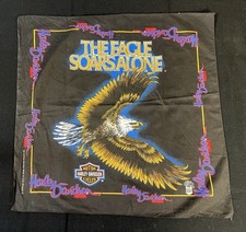 Vintage Harley Davidson Bandana The Eagle Soars Alone Made in USA