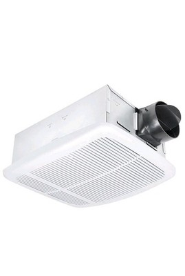Delta Breez Radiance Exhaust Bathroom Fan 80 CFM with Built-In Heater, White