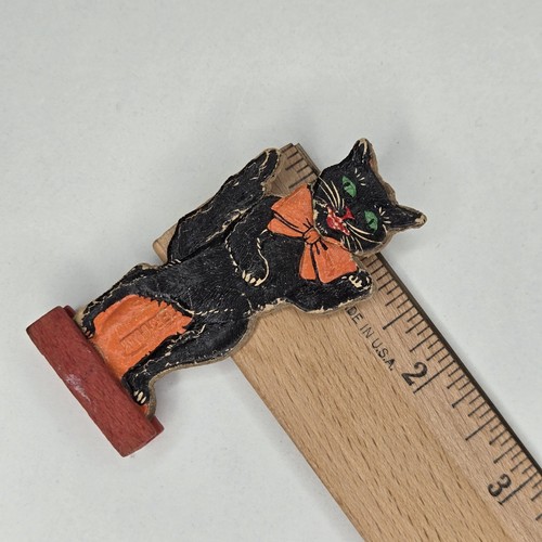 Altes Vintage Antik Halloween Deutsches Kegelspiel Schwarze Katze Germany 20er Jahre - Bild 11 von 22