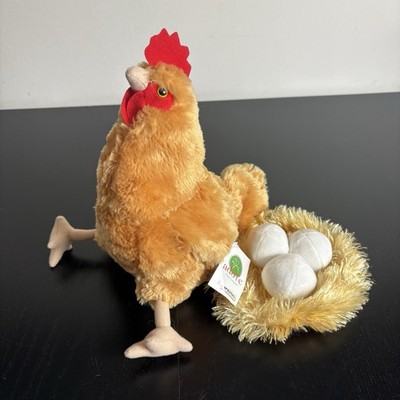 Adore Plush Company Penny 12'' Hen Chicken Stuffed Animal with Nest NEW