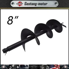 8" Earth Auger Drill Bits for Gas Powered Post Fence Hole Digger Cast Steel