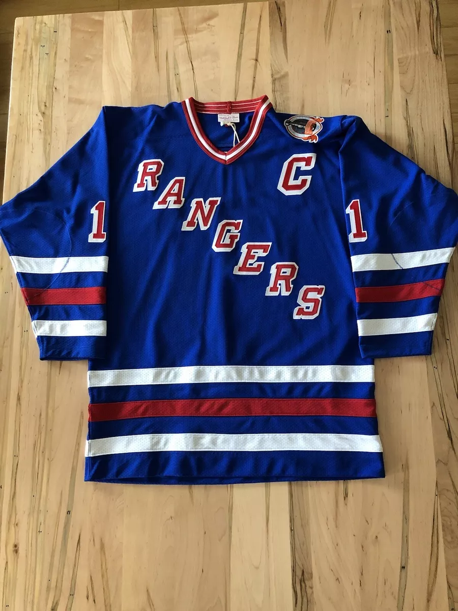 Men's Mark Messier New York Rangers Mitchell & Ness 1993-94 Blue Jerse