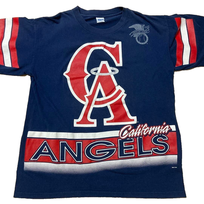 MLB Los Angeles California Angels Salem Tee T Shirt Size L Made In 