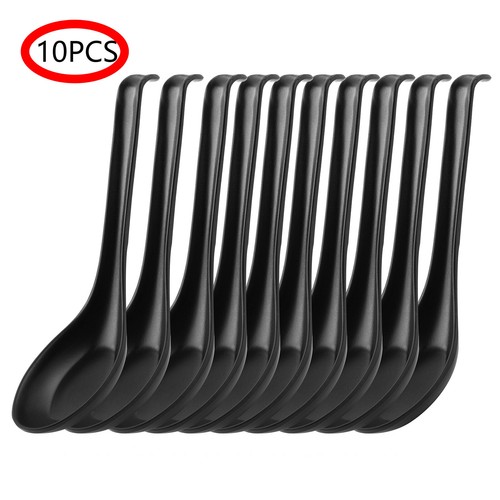 10 pz posate asiatiche cucchiaio zuppa cinese giapponese ramen spaghetti con manico lungo - Foto 28 di 29