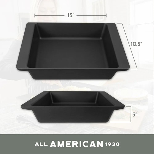 All American 1930 Deep Dish Bake Pan with Premium Non-Stick New - Picture 3 of 11