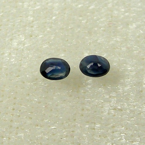 0.72 carat Oval 3.8x3 mm Qty 4, Natural Parti blue Australian Sapphire Gemstone - Picture 7 of 12