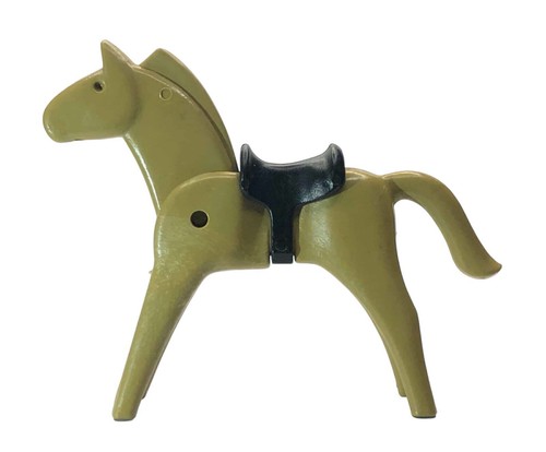 VINTAGE LYRA PLAYMOBIL HORSE FIGURE OLIVE LIGHT GREEN GREEK VARIANT USED RARE