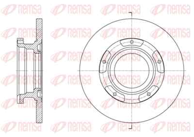 REMSA 2x Bremsscheibe hinten Voll passend für Ford Transit Custom V362 Kasten