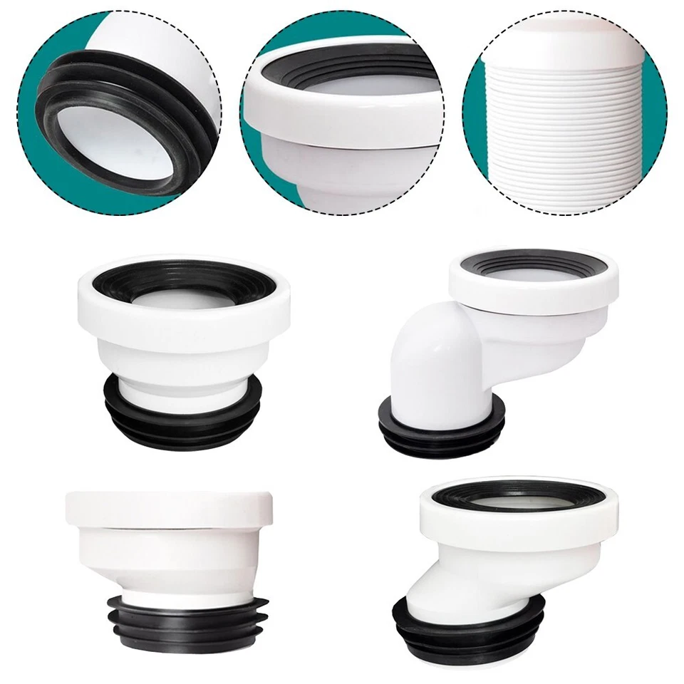 Toilet Nozzles Straight Style Toilet Drain Pipe PVC Bathroom Toilet Bowl Shifter - Image 3 of 4