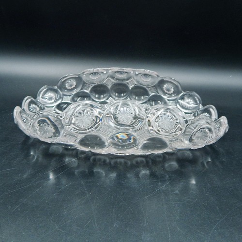 Co-Operative Flint Imperial Jeweled Moon & Stars Folded Bowl Relish Banana EAPG - Picture 2 of 14