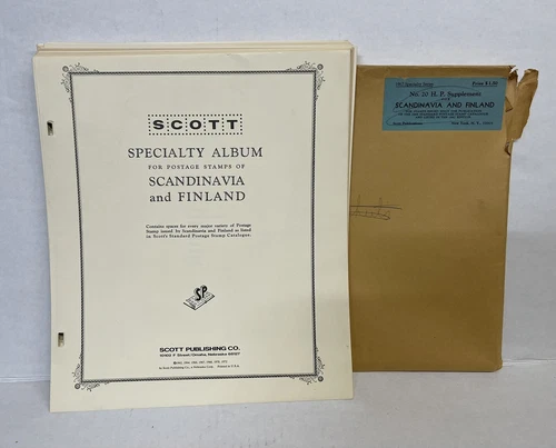 Scott Stamp Album Pages 1967 H.P. Supplement No.20 Scandinavia & Finland -2 Post