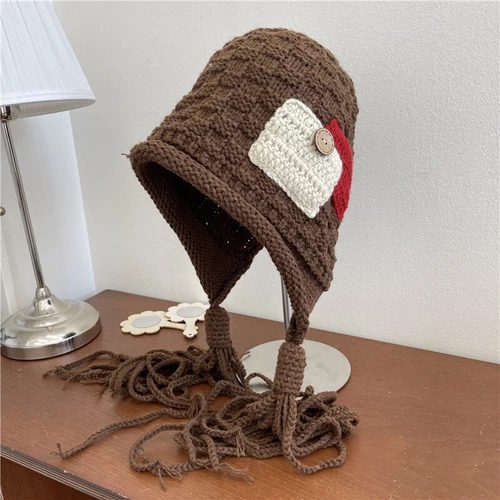 Mujeres Gorro Tejido Gorra Ganchillo a Mano Cálido Orejera Sombrero Borla Retro Cálido - Imagen 17 de 19