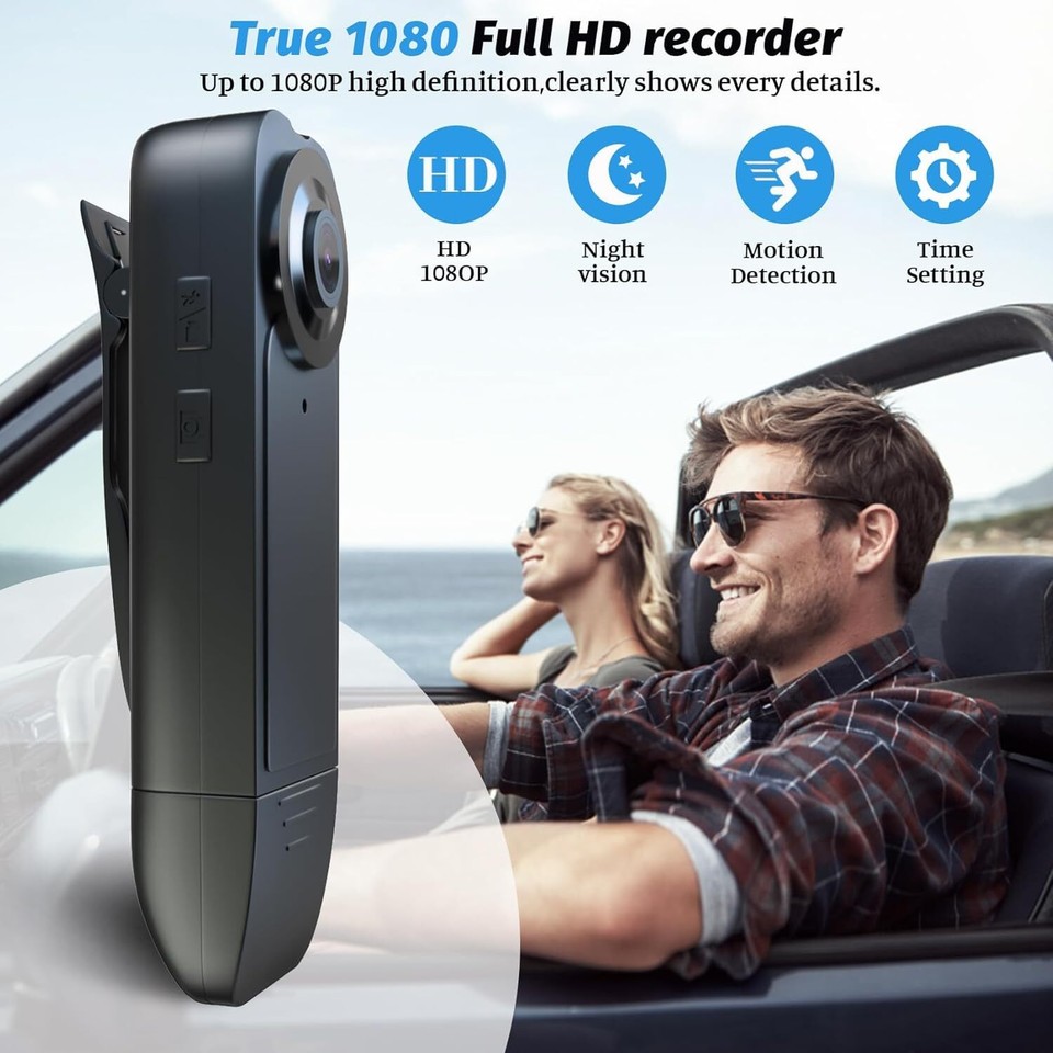 【Upgrade】 Mini Body Camera, 1080P 64GB Body Worn Camera with Upgraded