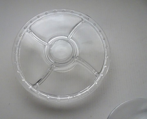 Elegant 12" Clear Glass 4 in 1 Cake Stand w/Heavy Dome Cover by Luigi Bormioli - Picture 6 of 14