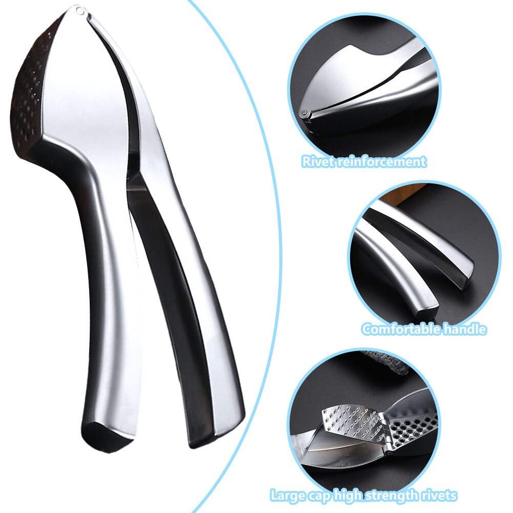 Garlic Press Easy To Clean Mincer Professional Restaurant Zinc Alloy