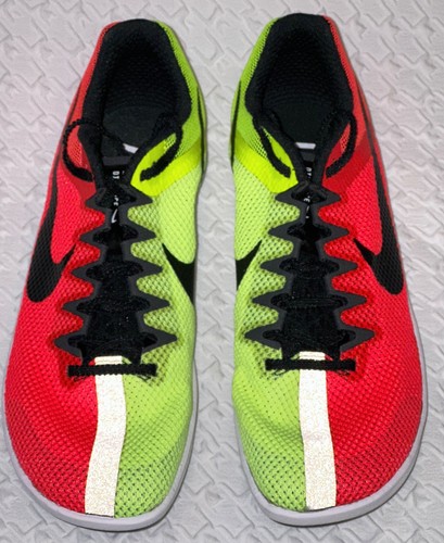 NIKE Zoom Rival Distance Volt Black Reflective Track Spike Shoes Mens 9.5 10 - Picture 15 of 16