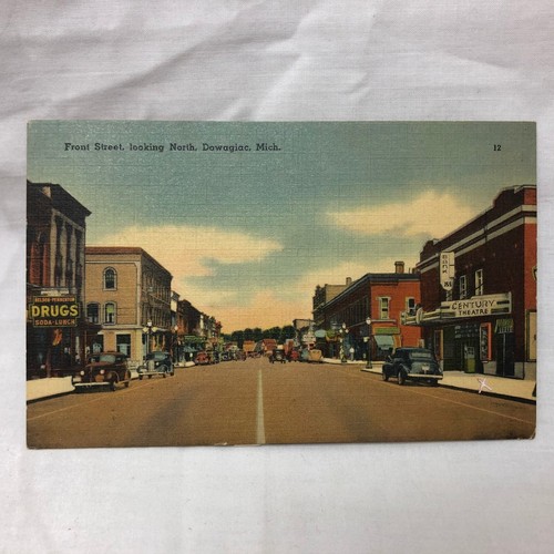 Vintage Dowagiac Michigan Postcard Front Street eBay
