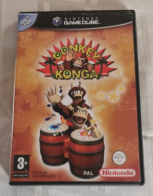 Donkey Konga mit Bongos (GameCube) selten - Bongos und Spiel UK PAL DK