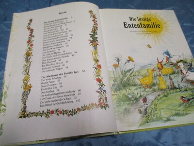 Die lustige Entenfamilie u. Familie Igel , Kinder Bilder - Buch , Nostalgie , BB