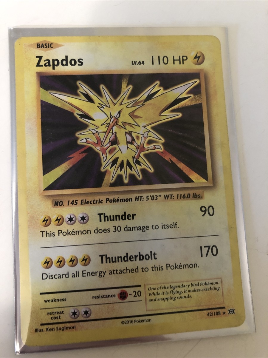 Pokemon TCG Evolutions Zapdos Lv.64 42/108 Reverse Holo | eBay