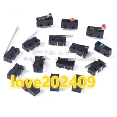 10PCS Copper contact KW12 5A125/250V 2 pin 3 pin press range limit key switch#YT