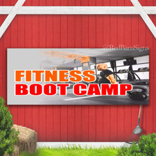 Fitness Bootcamp Sidewalk Banner Sign with grommets