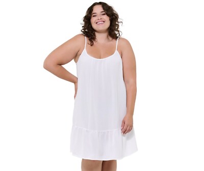 Freshwater Swimsuit Cover Up Beach Dress Plus Sz 1X White Tiered Knee Length NEW | eBay Freshwater Swimsuit Cover Up Beach Dress Plus Sz 1X White Tiered Knee Length NEW | eBay
