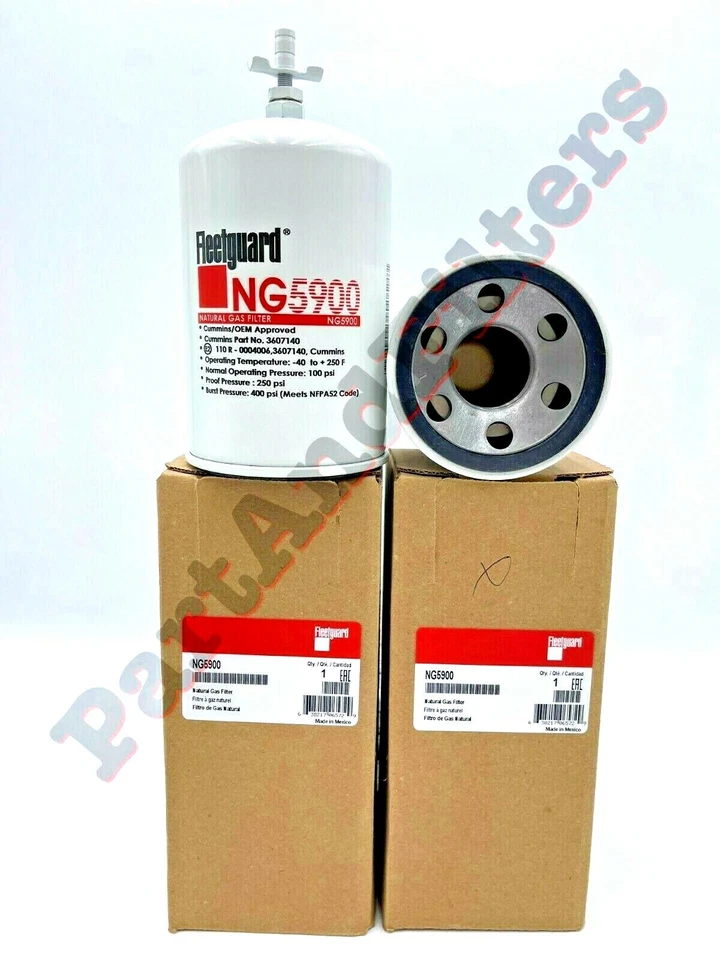 Filtro de combustible de gas natural Fleetguard NG5900 NUEVO Cummins ISX12 ISLG (paquete de 2) Foto 2 de 2