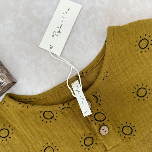 NWT RYLEE + CRU Desert Suns Henley Shirt Size 4-5Y 4T 5T - Picture 2 of 3