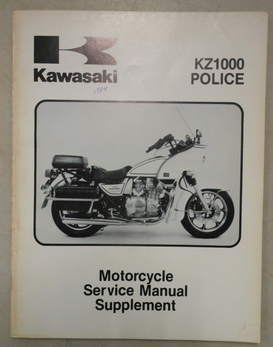 Kawasaki Service Manual Supplement 1984 KZ1000 Police 99963-00057