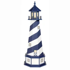 PVC Garden Lighthouse - Cape Hatteras in Patriot Blue & White - Amish Crafted