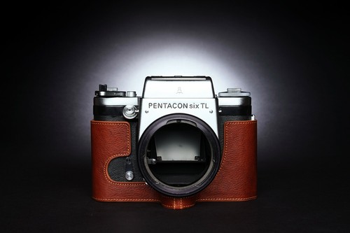 Genuine Real Leather Half Camera Case Bag Cover for PENTACON six TL Film - 第 1/28 張圖片