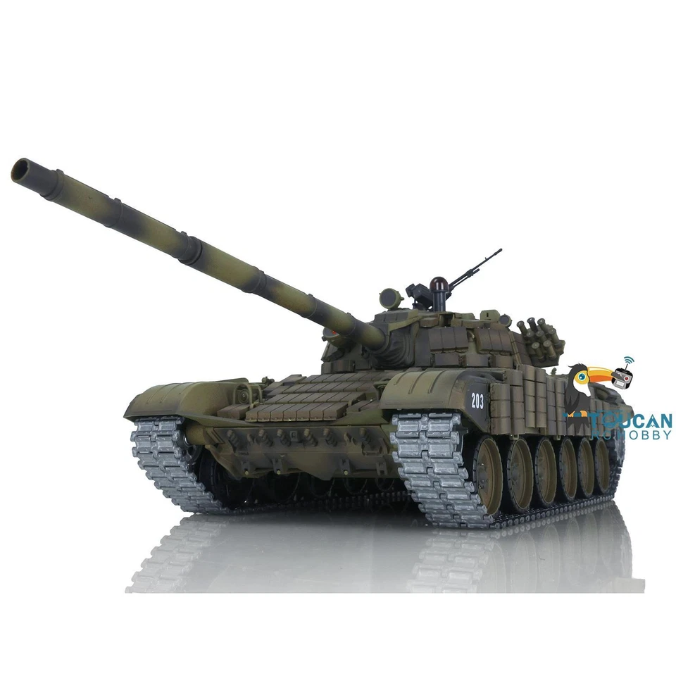 Heng Long 1:16 7.0 IR BB Battle RC Tank FPV T72 3939 360° Turret Armor FPV Smog - Image 4 of 4