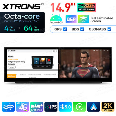 14.9'' Android 14 Car Stereo IPS Screen 4+64GB For BMW 3 Series E90 E91 E92 E93