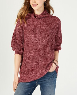 American Rag Juniors Balloon Sleeved Turtleneck Sweater Zinfandel Size S