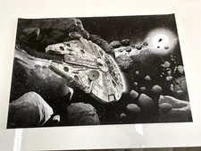 imperial falcon star wars  poster art screenprint not mondo