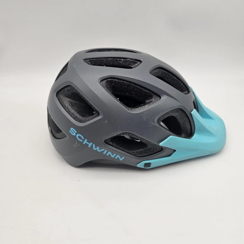 Casco de bicicleta Schwinn MTB ajuste de esfera gris verde azulado visera ventilada SW7566AWJ-2 Foto 3 de 4