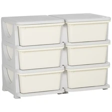 Kids Toy Box Nursery Playroom Organizer Bedroom Storage Units with 6 Drawers
